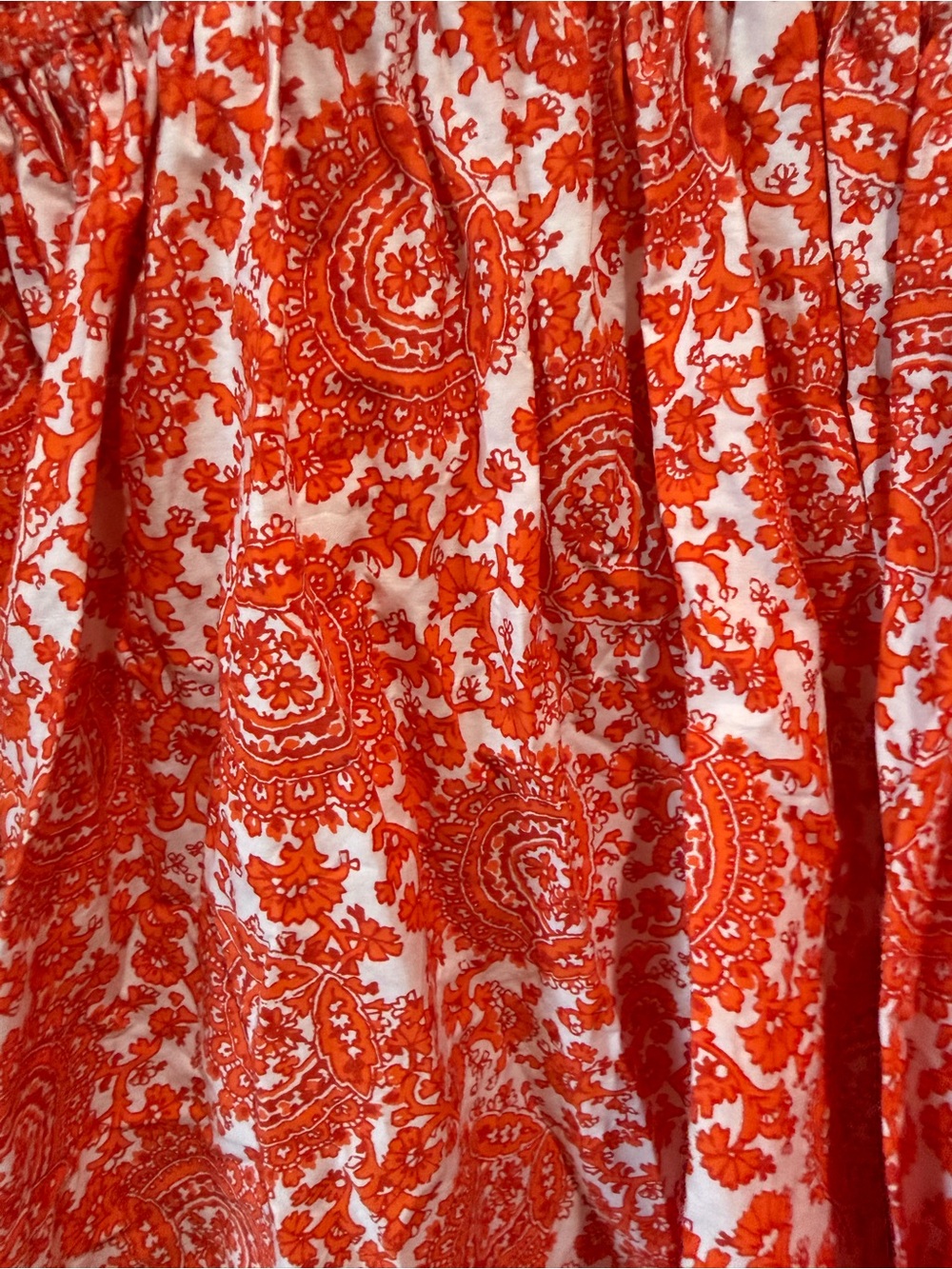 Orange and white J. Crew dress with pockets - Picture 4 of 6